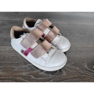 Old Soles White Rose Goldโ Velcro Strap Sneakers Kids 30 Toddler Girls Shoes #4